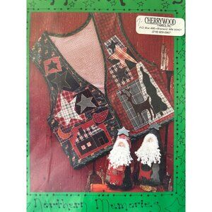 Penns & Needles Patchwork Vest Santa Patterns #212 DIY Sewing Craft 1996